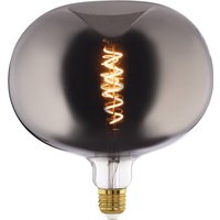 EGLO LED-filamentlampa E27 4W Big Size äppelformad glödtråd krom