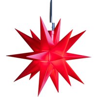 STERNTALER Étoile LED, extérieur, 18 bras Ø 12 cm pile, rouge