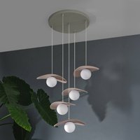 OSRAM Decor Pearl pendant light, 5-bulb, beige, felt, G9
