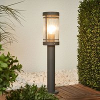Lindby Djori pillar light, 50 cm, anthracite, stainless steel, E27
