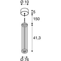 SLV LED-pendellampa Quimera, kopparfärgad, Ø 8 cm, CCT