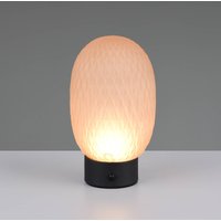 Trio Lighting LED-bordslampa Facette, amber, USB, glas