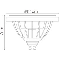 Reflektor LED GU10 12W 3 000 K dim to warm, czarny