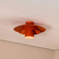 Luminex Taklampa Plato, orange, metall, Ø 38 cm, E27