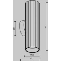 Maytoni Applique murale Calipso, blanche, hauteur 20 cm, métal, 2xGU10, up/down
