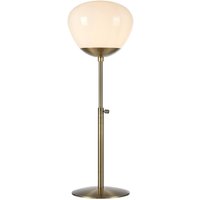 Tischleuchte Rise, Höhe 75 cm, messing antik, Eisen, Glas