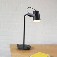 HÜBSCH Ardent table lamp, black, iron, E14, height 54 cm