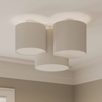 TK Lighting Mona ceiling light, 3-bulb, white