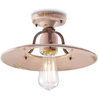 Ferroluce Giorgia keramisk taklampa i skymningsrosa, 30 cm