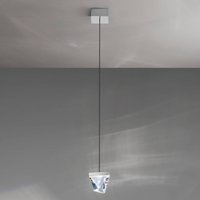 Fabbian Tripla LED-hänglampa, kristall aluminium