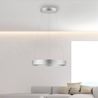 PURE E-Clipse LED pendant light, stone, Ø 70 cm, metal, CCT
