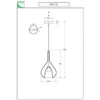 Fabas Luce Hänglampa lila, azurblå, 1 lampa, glas