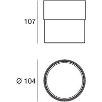 Linea Light Crumb LED-taklampa, vit, Ø 10,4 cm, järn, glas