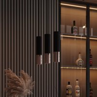 Euluna Thalassa hänglampa 3 lampor GU10 svart/koppar