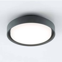 EVN LED outdoor ceiling light Tectum, anthracite, Ø 25 cm