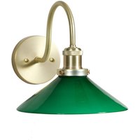 PR Home Wandleuchte August, goldfarben/grün, Höhe 25 cm, E27