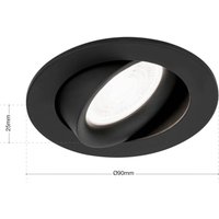 ORION Choice recessed spot, aluminium pivotable black