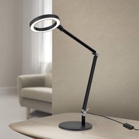 ORION LED table lamp Ringo, black, metal, adjustable, dimmable