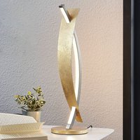 Lucande LED-bordslampa Marija, guldfärgad, dimbar, 62 cm