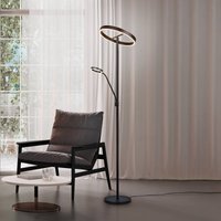 Trio Lighting LED-golvlampa Willis, svart, höjd 180 cm metall CCT dimmer