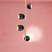 Marchetti LED ceiling light Dome, vertical, 73 cm, black