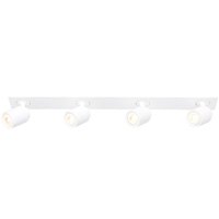 Freelight Razza downlight, white, length 82 cm, 4-bulb, metal