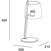 LEDS-C4 Clip table lamp H 49 cm white lampshade