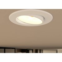 Prios LED recessed light Shima, white, 7 W, 3000K, dimmable