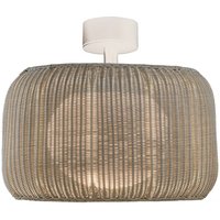 Bover LED-taklampa Fora, naturvit/beige, Ø 50 cm