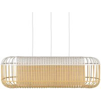Forestier Bamboo oval L Suspension blanche/naturelle