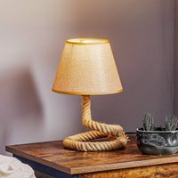 ONLI Mauli table lamp made of rope and fabric