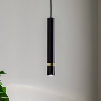 Eko-Light Joker pendant light, black/gold, 1-bulb