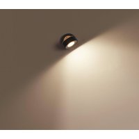 LEDVANCE Pluto LED-väggstrålkastare, stål, trä, svart