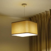 Maco Design Kwadro hänglampa, beige, 40 x 40 cm, velourväv