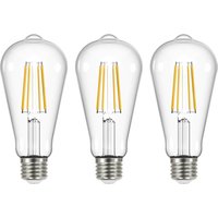 Arcchio LED bulb Filament clear E27 3,8W 3000K 806lm set of 3