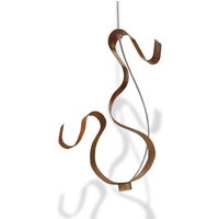 Knikerboker Curve LED pendant 1-bulb bronze leaf