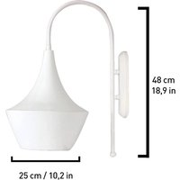 ROYALTECH Vägglampa Olaf, vit, metall, höjd 48 cm