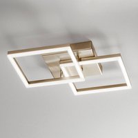 Bard LED-loftlampe, 45x45cm, mat guldfinish