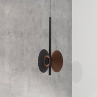 Zambelis LED pendant light 23176, brown, Ø 19 cm, metal