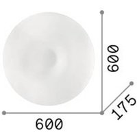 Ideallux Ideal Lux Glory vägglampa, opalt glas, Ø 60 cm