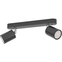 EGLO connect Spot Adfira-Z, noir, à 2 lampes, acier