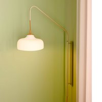HÜBSCH Current wall light, light sand, projection 71 cm