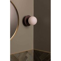 Globen Lighting Wall Lamp ART DECO, bronze/white Ø 16 cm IP44