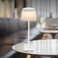 Globo Gregoir LED table lamp, matt white, height 38 cm, CCT