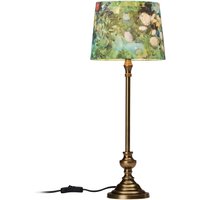 PR Home Andrea bordslampa mässing/grönt mönstrat