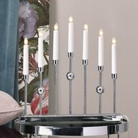STAR TRADING Förkromad ljusstake Gustavo 7-lågig