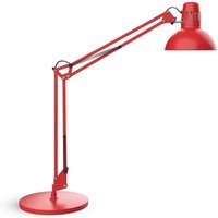 Skrivbordslampa MAULstudy, röd, stål, höjd 49 cm