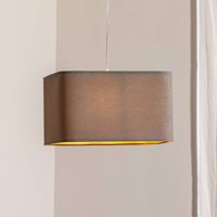 Maco Design Kwadro hänglampa, grå, 40 x 40 cm, velourväv