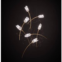 Slamp Tulip 7 LED hanging light prism/brass round