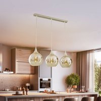 Eko-Light Monte pendant light, 3-bulb, beam, silver